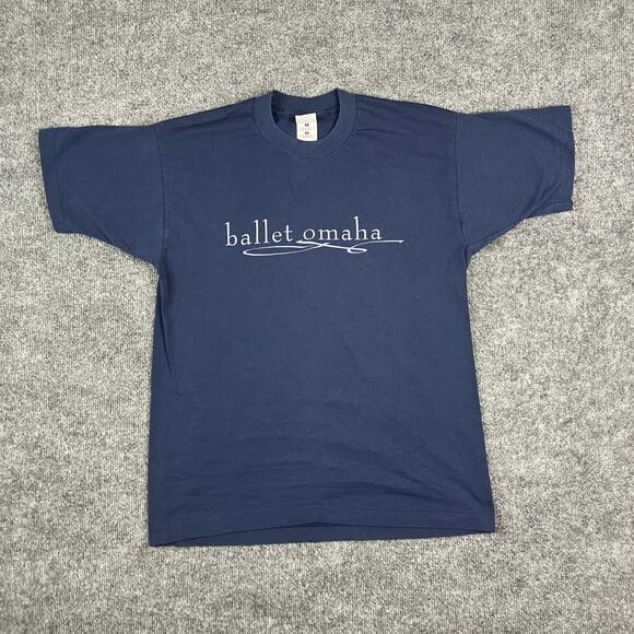 Ballet Omaha T-Shirt Mens Size L Navy Blue Dance Graphic Performing Arts Tee - Picture 2 of 8
